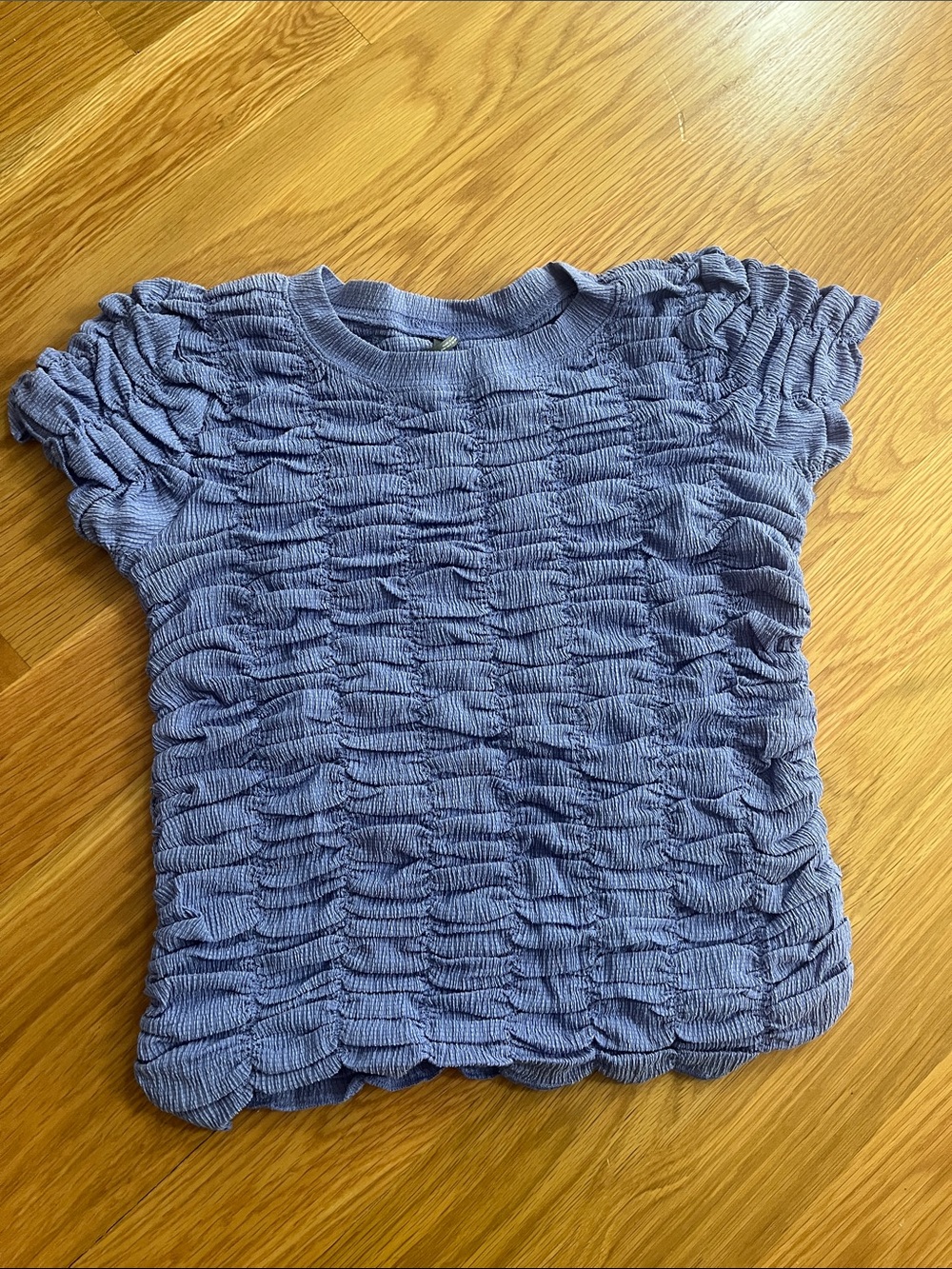 Lilac Ruched Short Sleeve Top